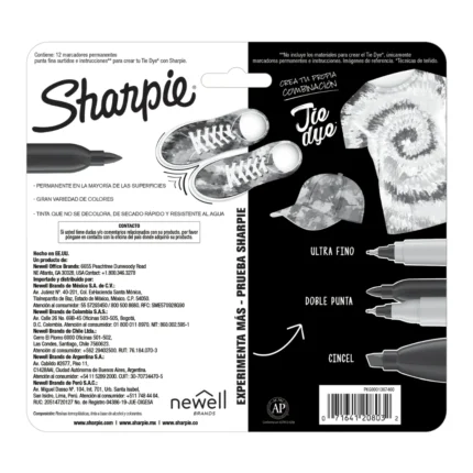 Sharpie Punta Fina Tie Dye x12 - Imagen 3